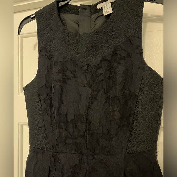 Black textured mini dress - Picture 2 of 5